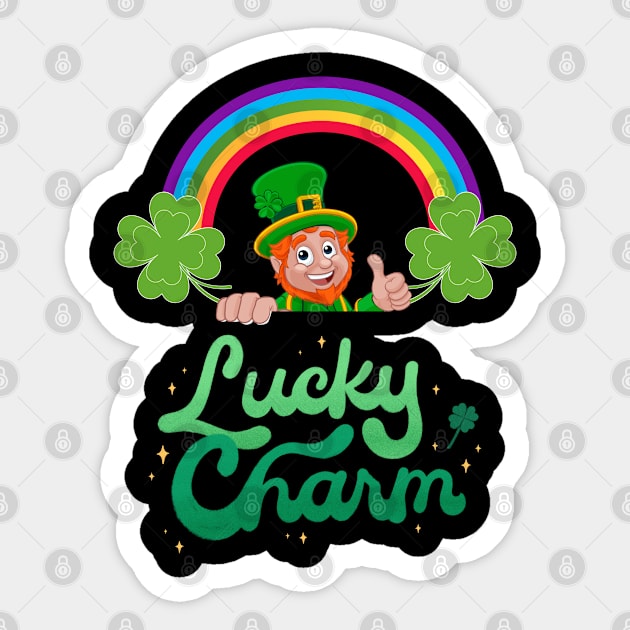 Lucky Charm Leprechaun St Patrick's Day Sticker by docferds